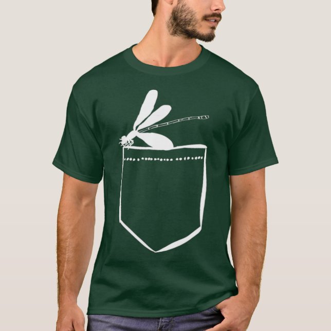 Sassenach Pocket Dragonflies Insects Bugs T-Shirt (Vorderseite)