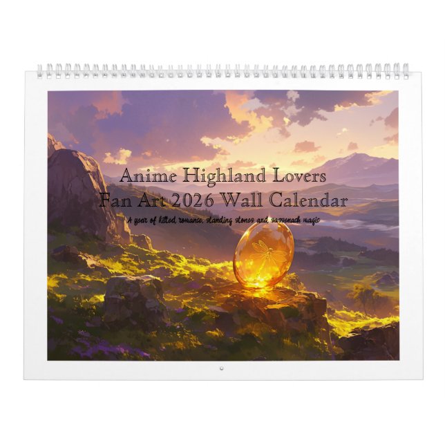 Sassenach-Style Scottish Anime Highland Lovers Fan Kalender (Titelbild)