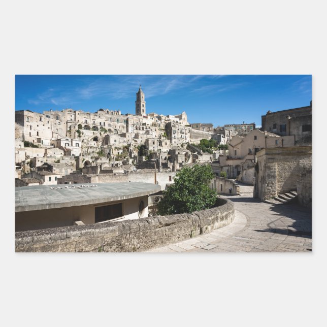 Sassi di Matera Altstadt Rechteckiger Aufkleber (Vorderseite)