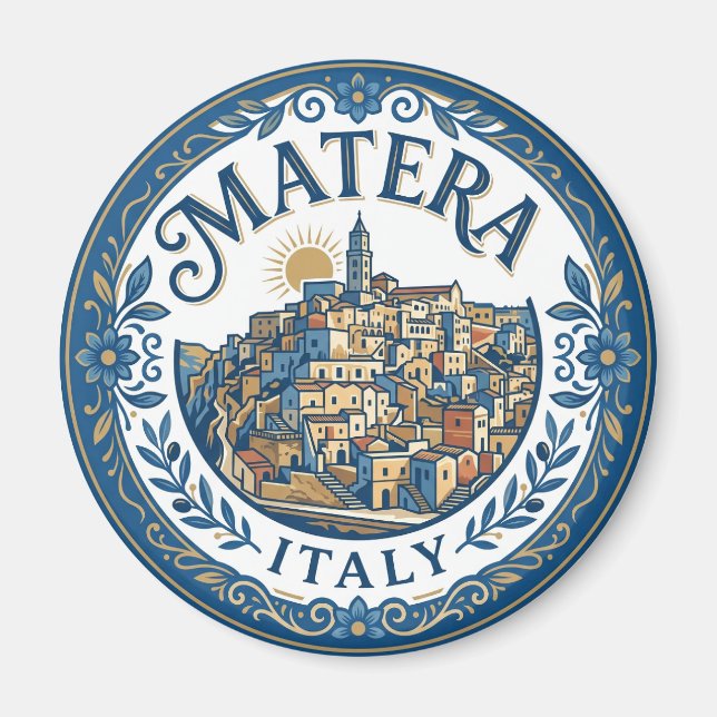 Sassi di Matera Italien Magnet (Vorne)