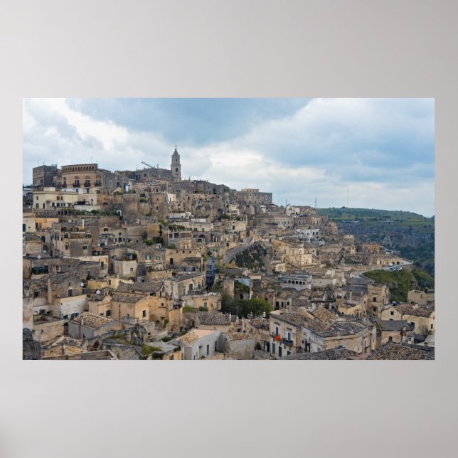 Sassi Houses, Matera, Basilicata, Italien Poster (Vorne)