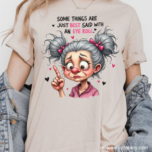 Sassige Omas Augenrollen Tri-Blend Shirt
