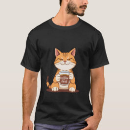 Sassige rote Katze Kaffee zuerst Morgenstimmung ✨� T-Shirt