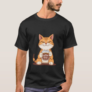 Sassige rote Katze Kaffee zuerst Morgenstimmung ✨� T-Shirt