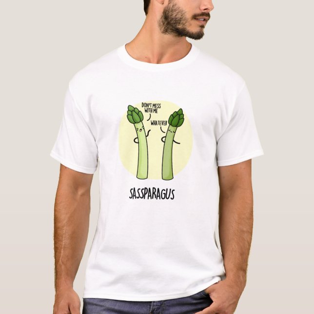Sassparagus Funny Asparagus Gemüsepuppe T-Shirt (Vorderseite)