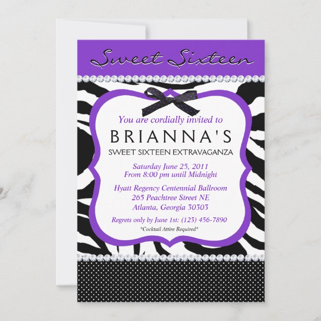 Sassy 16. Geburtstag laden ein Einladung (Vorderseite)