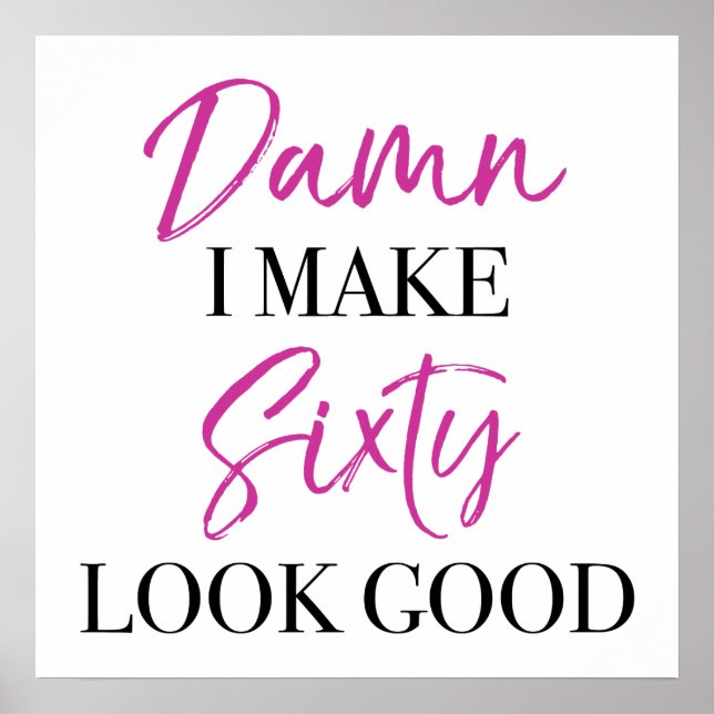 Sassy 60. Geburtstag Poster (Vorne)