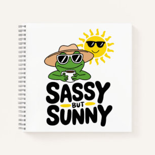 Sassy aber Sunny Frog Design - Funny Summer Notizbuch