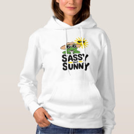 Sassy aber Sunny Frog Design - Funny Summer Women Hoodie