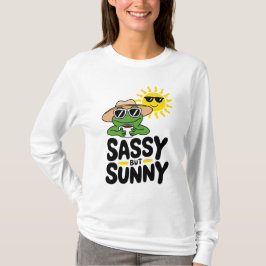 Sassy aber Sunny Frog Design - Funny Summer Women T-Shirt