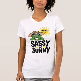 Sassy aber Sunny Frog Design - Funny Summer Women T-Shirt