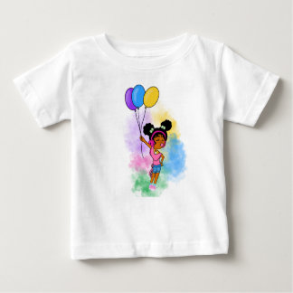 Sassy Afro Girl mit Ballons und Kaugummi Baby T-shirt
