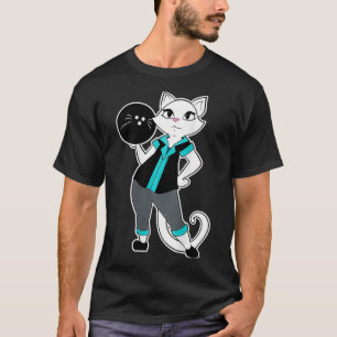 Sassy Alley Cat Bowling Team Backside T T-Shirt