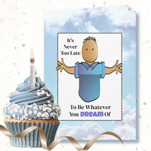 Sassy Birthday Joke African American Male Cartoon Karte