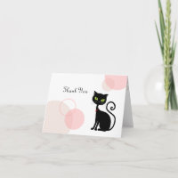 Sassy Black Cat Dankeschön Karte