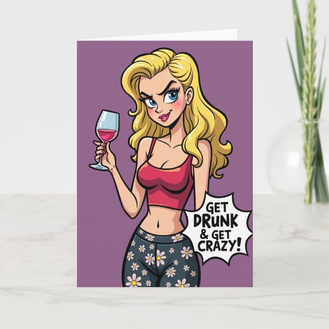Sassy-Blond-Geburtstagskarte Karte (Vorderseite)