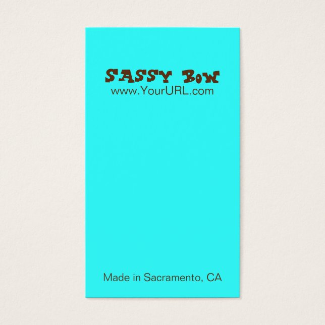 Sassy Bow Blue & Aquamarin Bow Cards (Vorderseite)