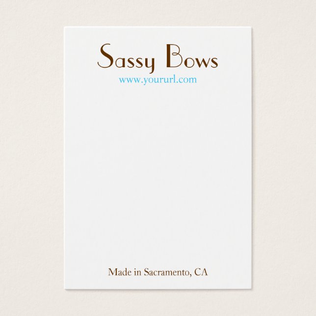 Sassy Bow & Juwelier Display Card (Vorderseite)