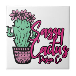 SASSY CACTUS DESIGN GO [Logo 1] Fliese