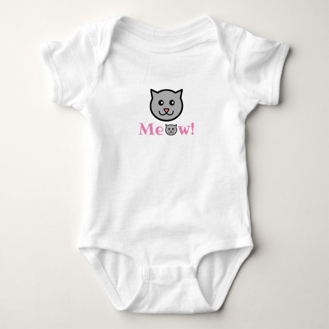 Sassy Cat Baby Bodysuit Strampler (Vorderseite)