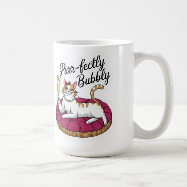 Sassy Cat Cocktail Sticker Kaffeetasse (Rechts)