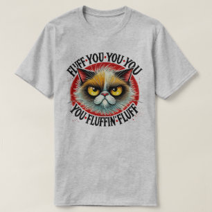 Sassy Cat Graphic T-Shirt - Fluff Fluff