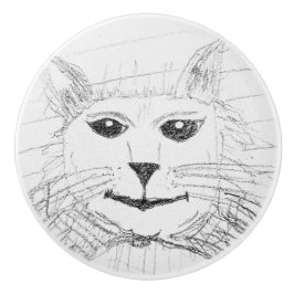 Sassy Cat Keramik Pull Keramikknauf