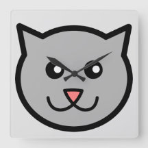 Sassy Cat Round Clock