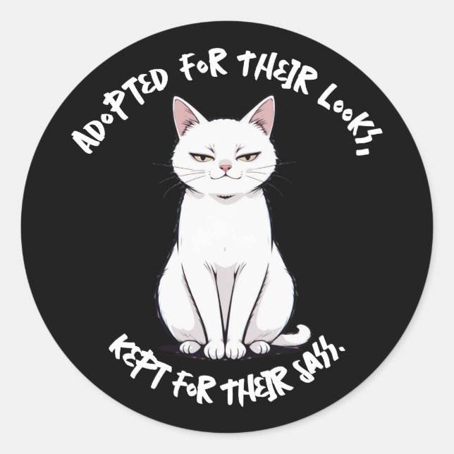Sassy Cat Sticker (Vorderseite)