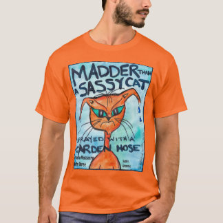Sassy Cat T-Shirt, Männer XL T-Shirt