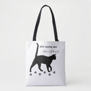 Sassy Catwalk Tote Bag Funny & Öko Friendly Shou