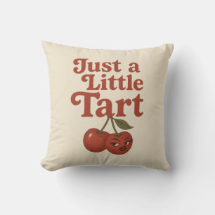 Sassy Cherry Nur ein bisschen sauer Retro Rot  Kissen