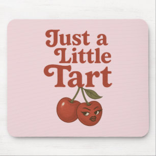 Sassy Cherry Nur ein bisschen sauer Retro Rot & Pi Mousepad