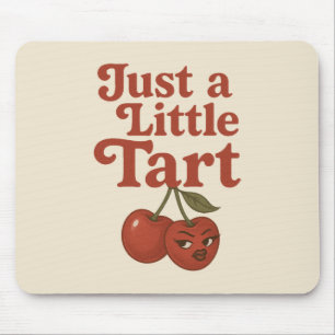 Sassy Cherry Nur ein bisschen sauer Retro Rot & Pi Mousepad
