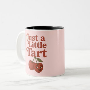 Sassy Cherry Nur ein bisschen sauer Retro Rot & Pi Zweifarbige Tasse