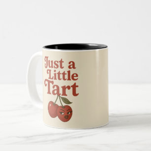Sassy Cherry Nur ein bisschen sauer Retro Rot Zweifarbige Tasse