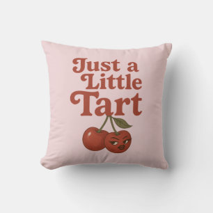 Sassy Cherry nur ein kleines Tart Retro Rot & Pink Kissen