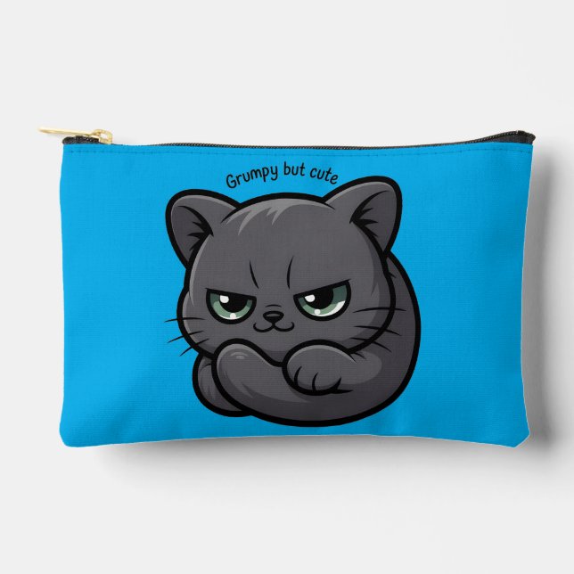 Sassy Chibi Katze mit Attitude Zubehörtasche (Vorderseite)