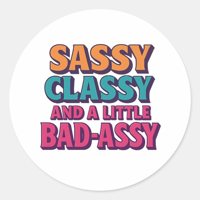 Sassy Classy und ein wenig böse Sticker - Funky (Vorderseite)