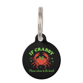 Sassy Coastal Crab Strand Ästhetik Schleife Vintag Haustiermarke