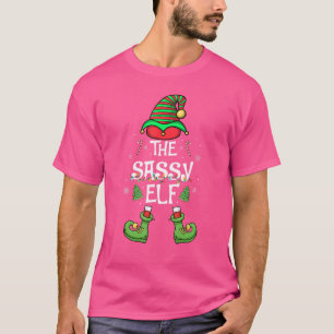 Sassy Elf passende Familien-Gruppen-Weihnachtsfeie T-Shirt