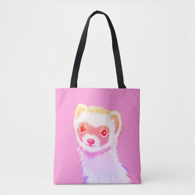 Sassy Ferret in Regenbogenfarben (Vorderseite)