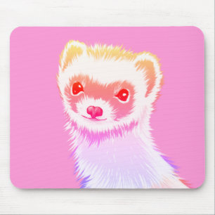 Sassy Ferret in Regenbogenfarben Mousepad