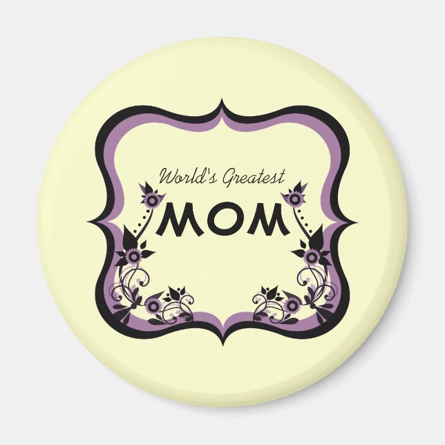 Sassy Floral World's Greatest Mama Magnet (Vorne)