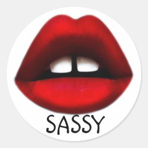 Sassy Gapped Toothed Girl Stickers