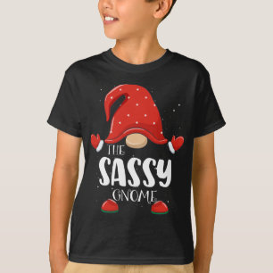 Sassy Gnome Matching Familie Weihnachten Pajama T-Shirt