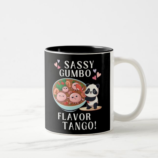 Sassy Gumbo Flavor Tango Zweifarbige Tasse (Rechts)