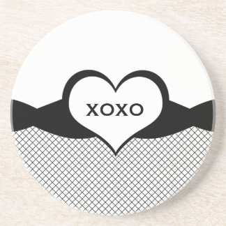 Sassy Heart Fishnet Liebe Untersetzer