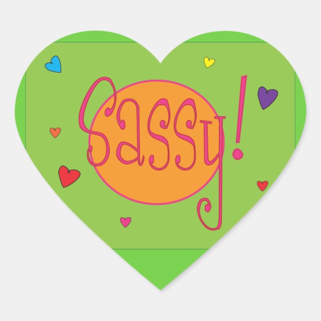 Sassy Heart Sticker (Vorderseite)