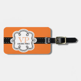 Sassy heller orange personalisierter Girly Gepäckanhänger